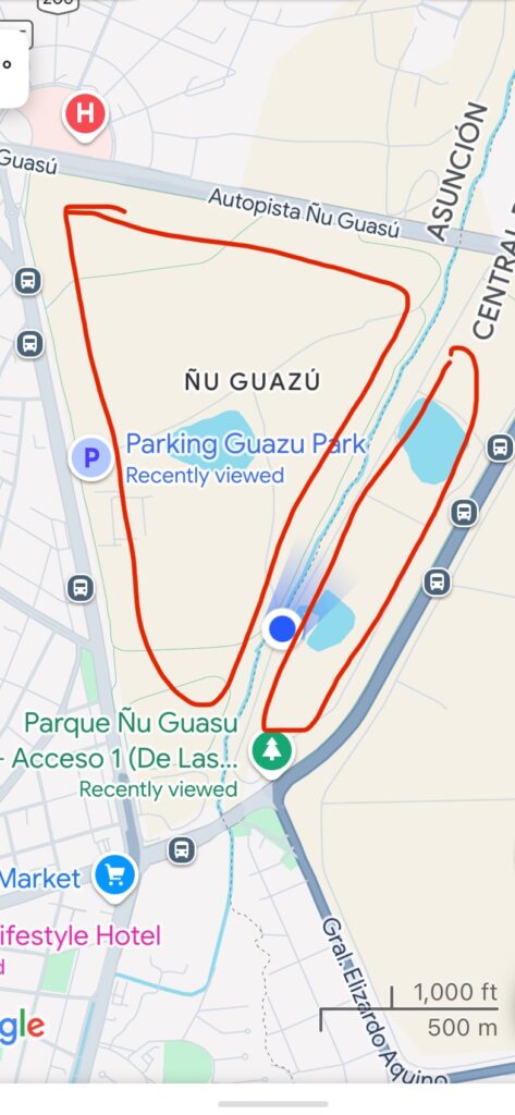 Ñu Guazú park parking