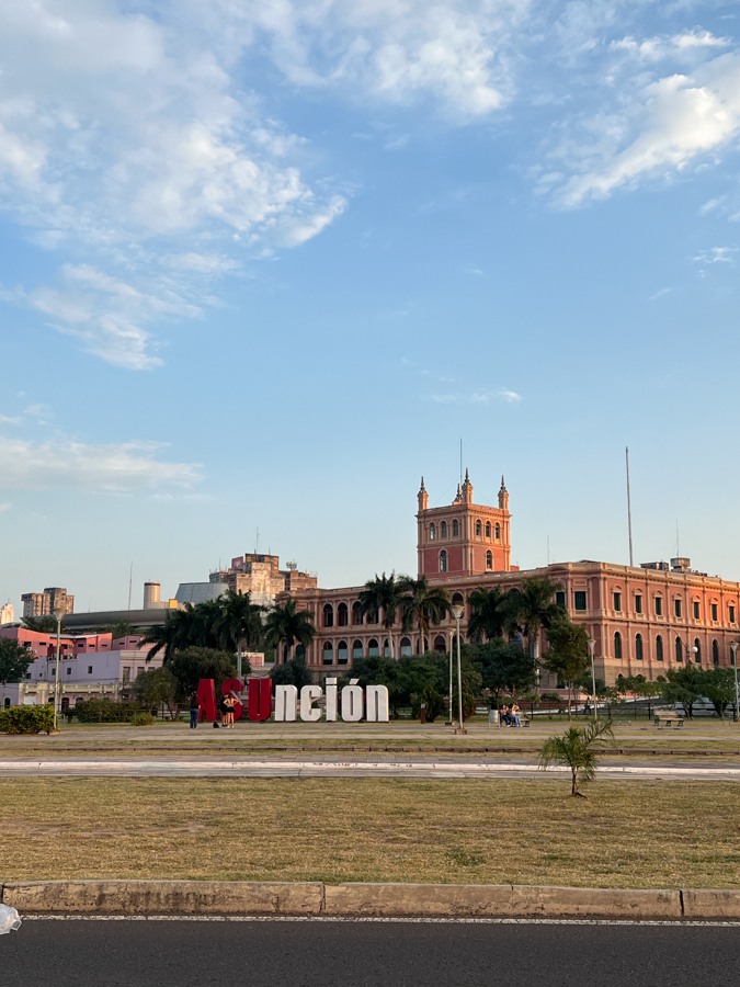 Asuncion sign by Palace