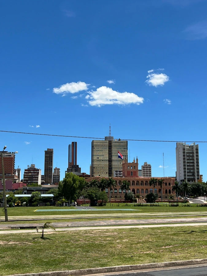Buildings skyline and blue sky