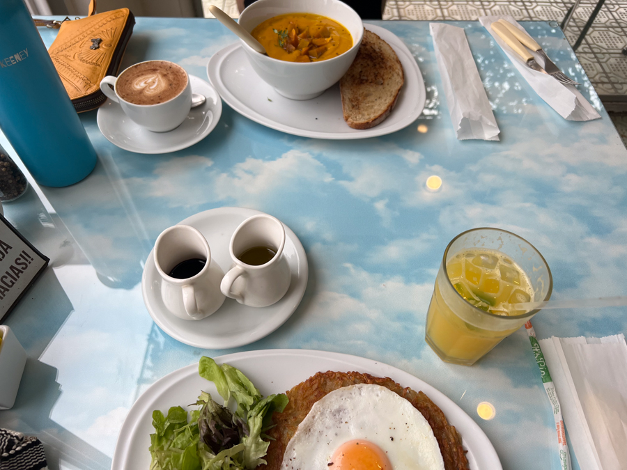 Food on table