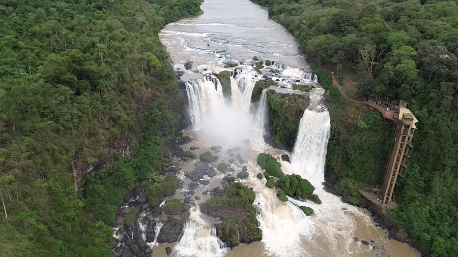Panaranic view of waterfall