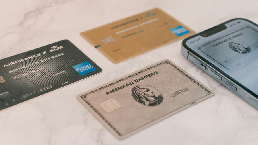 Amex cards on table