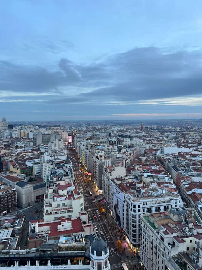 Views of Gran Via from above at RIU hotel