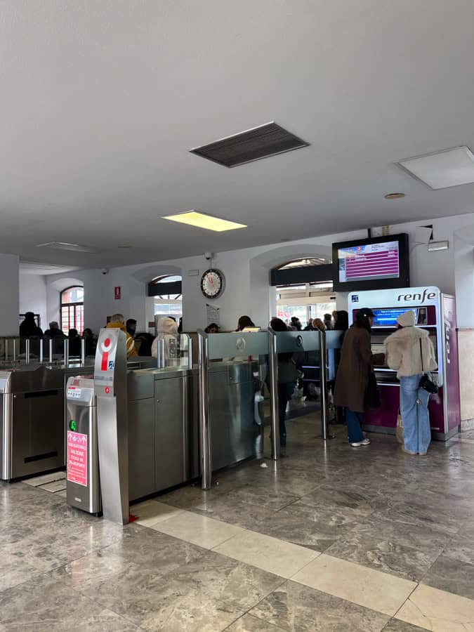 At the Renfe stop
