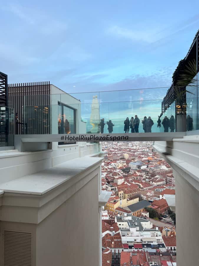 View from the roof and bar RIU hotel Madrid