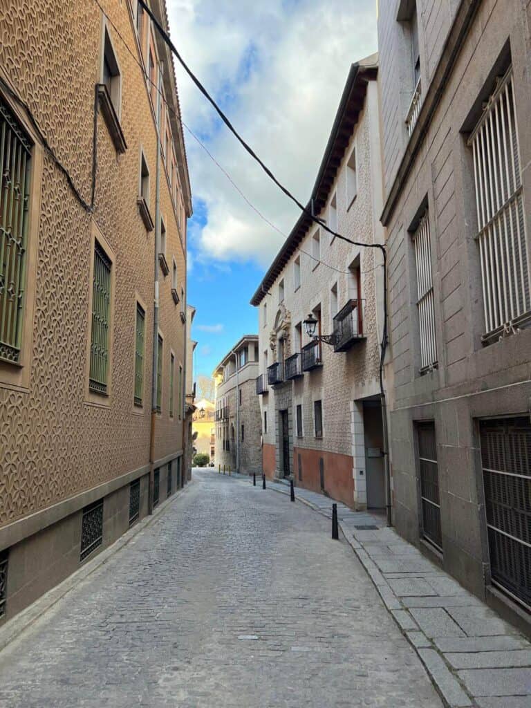 Cobblestone streets of Segovia