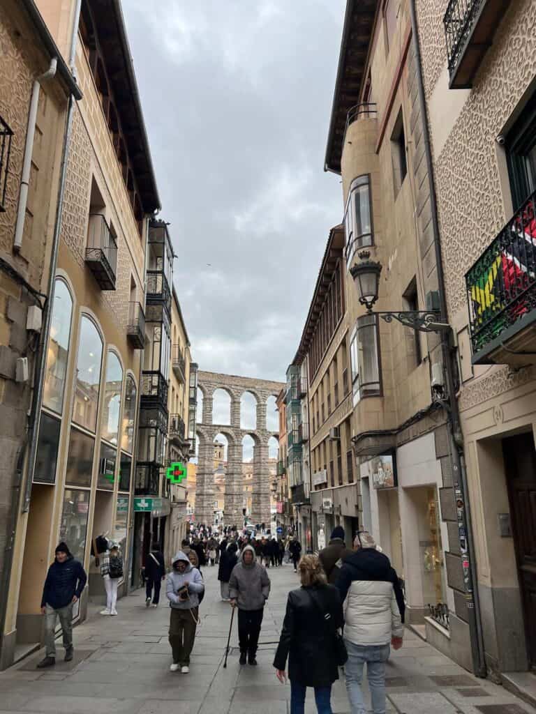 Streets of Segovia walking